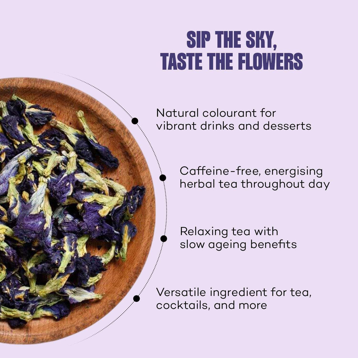 Urban Platter Butterfly Pea Flower Tea, 40g (Rich in Antioxidants, Caffeine Free Herbal Tea, Aparajita/Shankhpushpi Flower Tea, Natural Blue Colour Tea for Drinks, Cocktails & Mocktails)