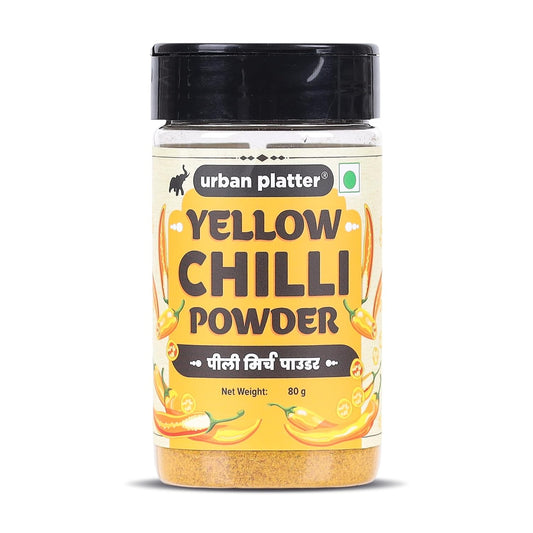Urban Platter Yellow Chilli Powder, 80g (Mildly hot | Great for Chaats, Curries and Pickles)