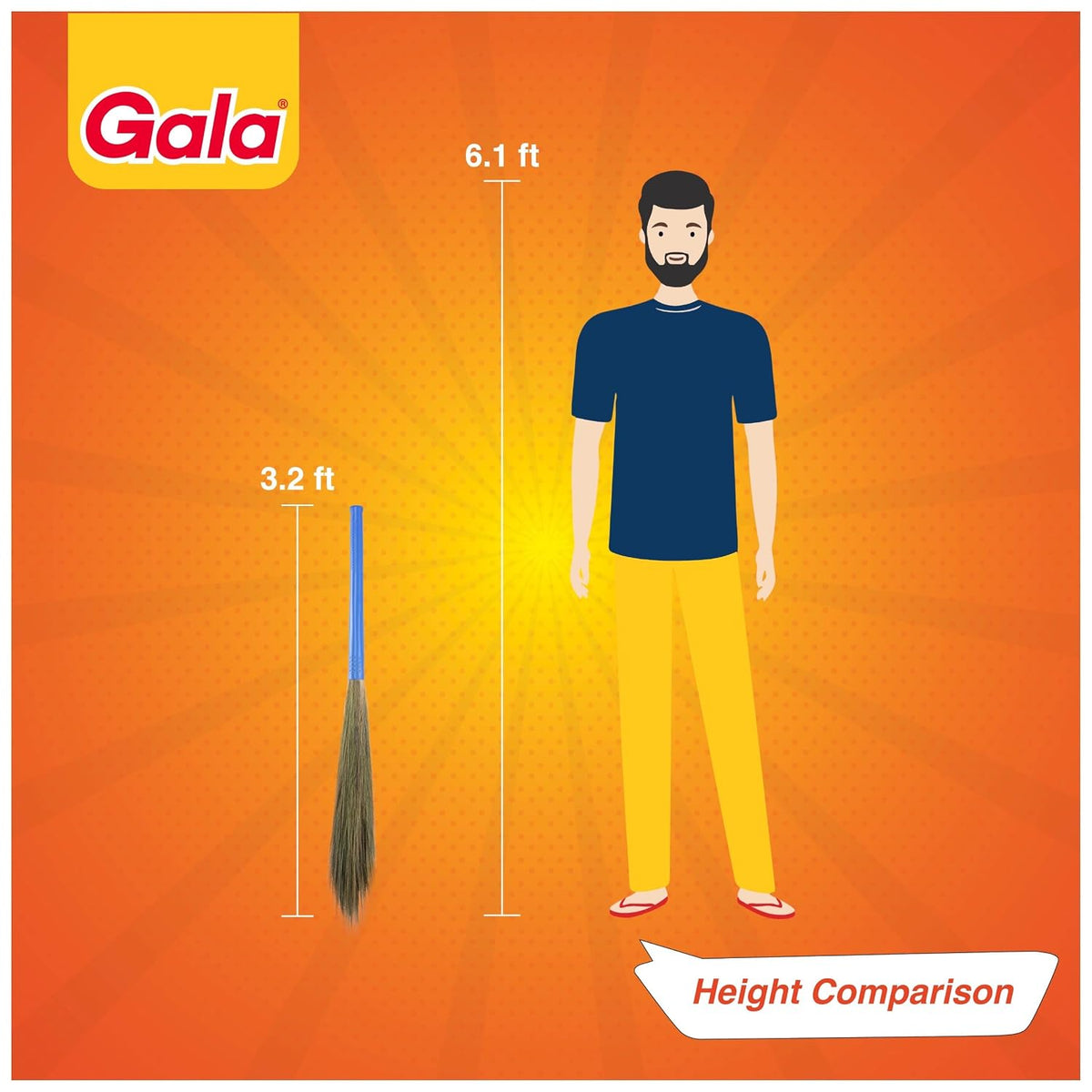 Gala 132769 Laxmi Broom (Multicolour)