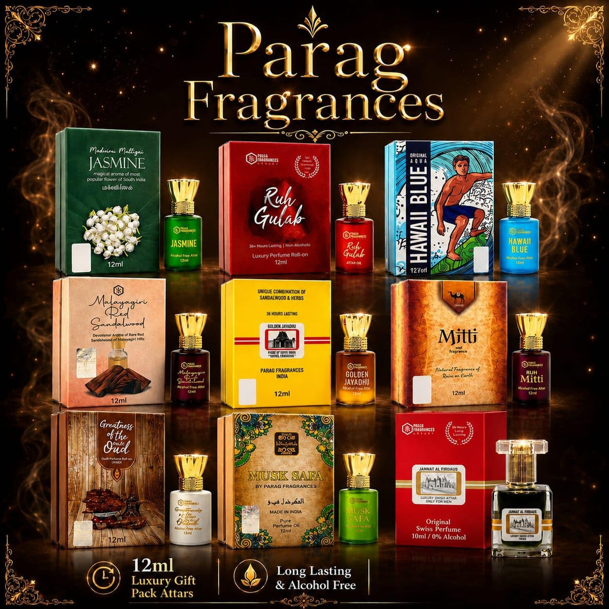 Parag Fragrances Ruh Mitti 12ml Attar For Religious & Personal Use/Semi Long Lasting