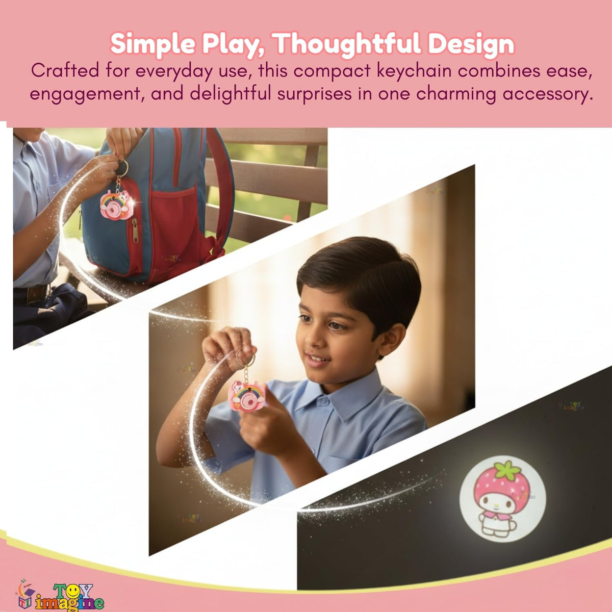 Toy Imagine Cartoon Projection Camera Keychain