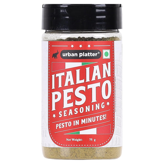 ⁠Urban Platter Italian Basil Pesto Seasoning, 75g (Instant & Flavourful | Plant-based | Perfect for Pasta, Salads, Snacks)