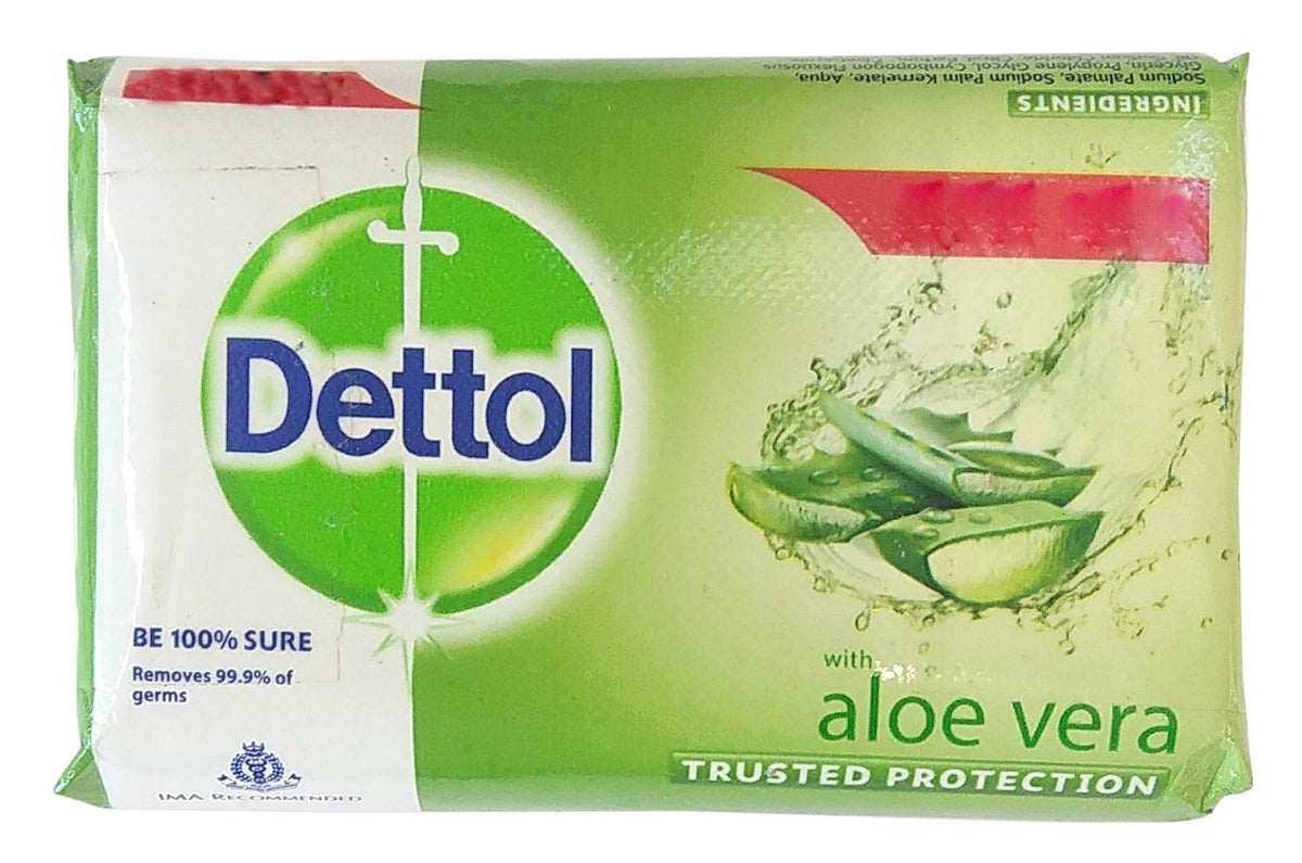 Dettol Bathing Bar Soap, Aloe, 100 g (Pack of 3)