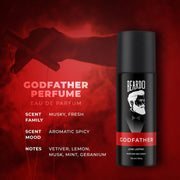 BEARDO Godfather Perfume Deo Spray For Men, 150Ml | Citrus Aromatic Spicy | Body Spray Deodorant | Long Lasting Perfume | Gift For Men | Gift For Friends