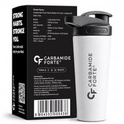 Carbamide Forte Stainless Steel Shaker for gym Bottle 800ml | Leakproof Protein Shaker Bottle with Stainless Steel Mixing Ball | Odour & Stain Resistant Gym Shaker Bottle for Protein Shakes, Creatine, BCAA & Pre-Workout