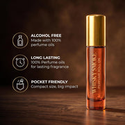 Beardo Whisky Smoke Roll On, 7ml | 100% Concentrated Perfume Oil | Long Lasting Roll On For Man | Smoky, Woody, Leather | Ideal Gift for Men | Best Attar Perfume For Man