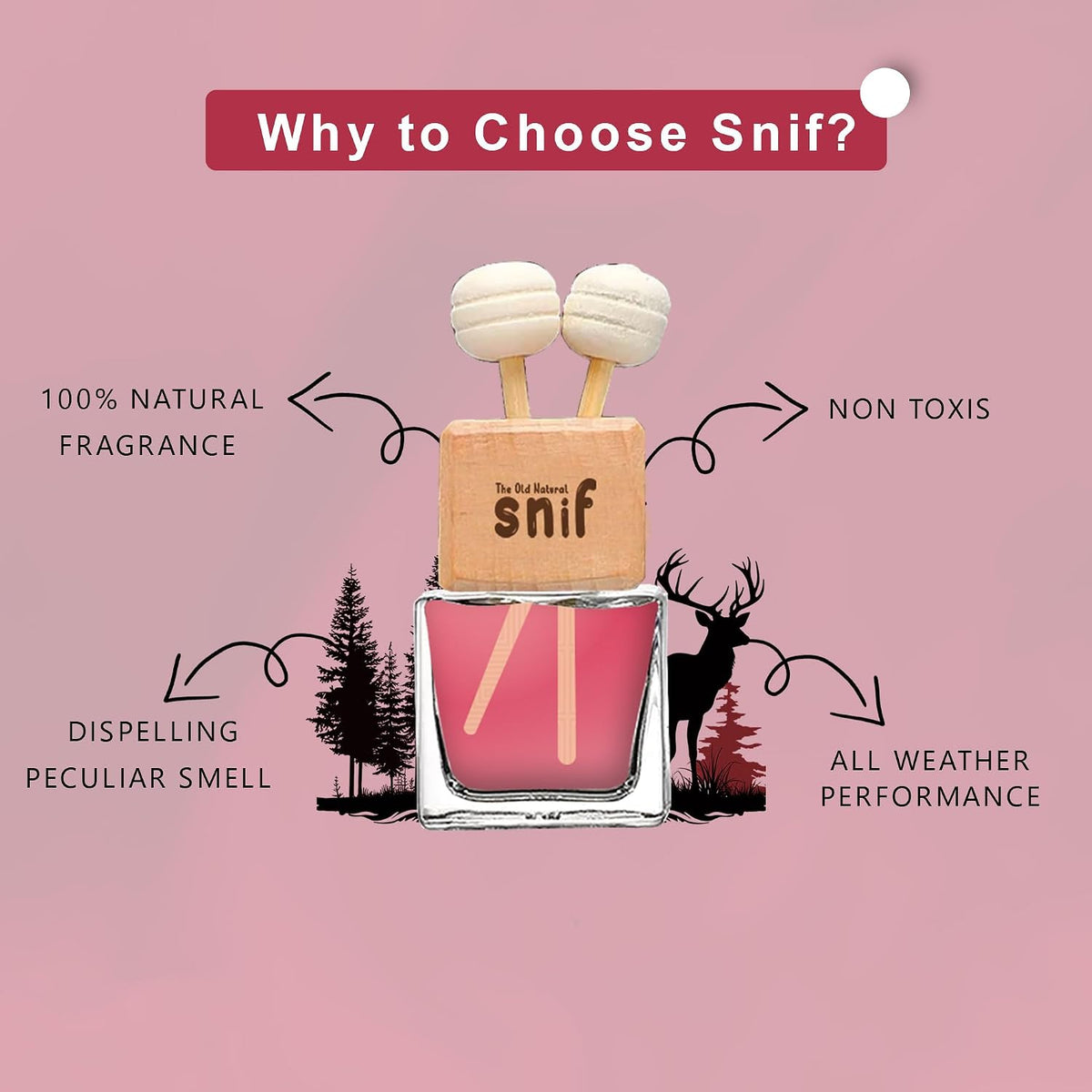 The Old Natural Lavish Musk Premium Vent Car Perfume oil - 10ml Long-Lasting Fragrance Car Air Freshener