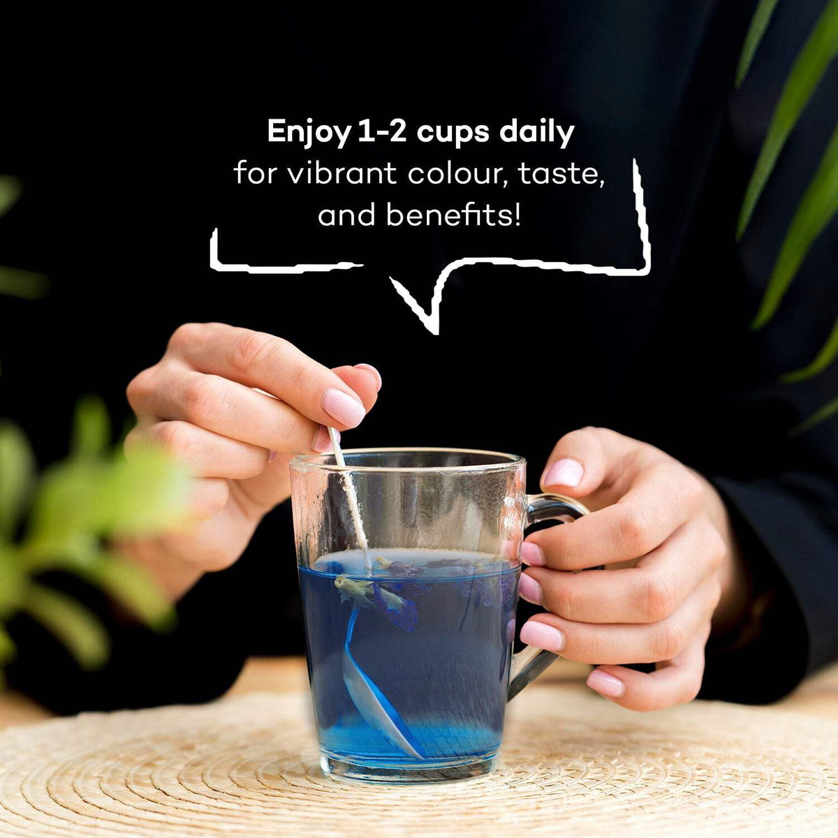 Urban Platter Butterfly Pea Flower Tea, 40g (Rich in Antioxidants, Caffeine Free Herbal Tea, Aparajita/Shankhpushpi Flower Tea, Natural Blue Colour Tea for Drinks, Cocktails & Mocktails)