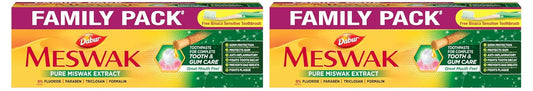 Dabur Meswak Complete Oral Care Toothpaste - 300g | Complete Oral & Gum Care Toothpaste | Contains Pure & Rare Miswak extract | No added Fluoride, Paraben, Triclosan & Formalin (Pack of 2)