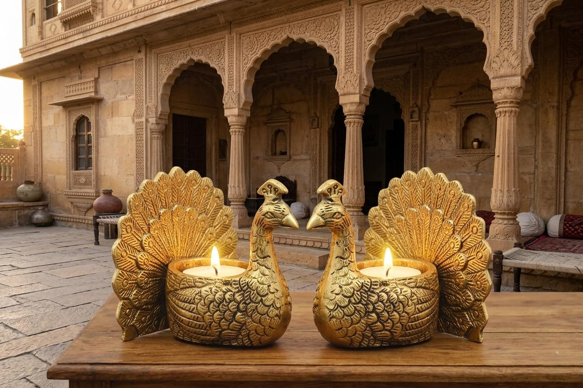 KridayKraft Designed with a Versatile Central Cavity, This Peacock Serves as a Stunning tealight Candle Holder, a mini Indoor Planter, a Unique Pen Stand, or a Sophisticated Vanity Organizer.