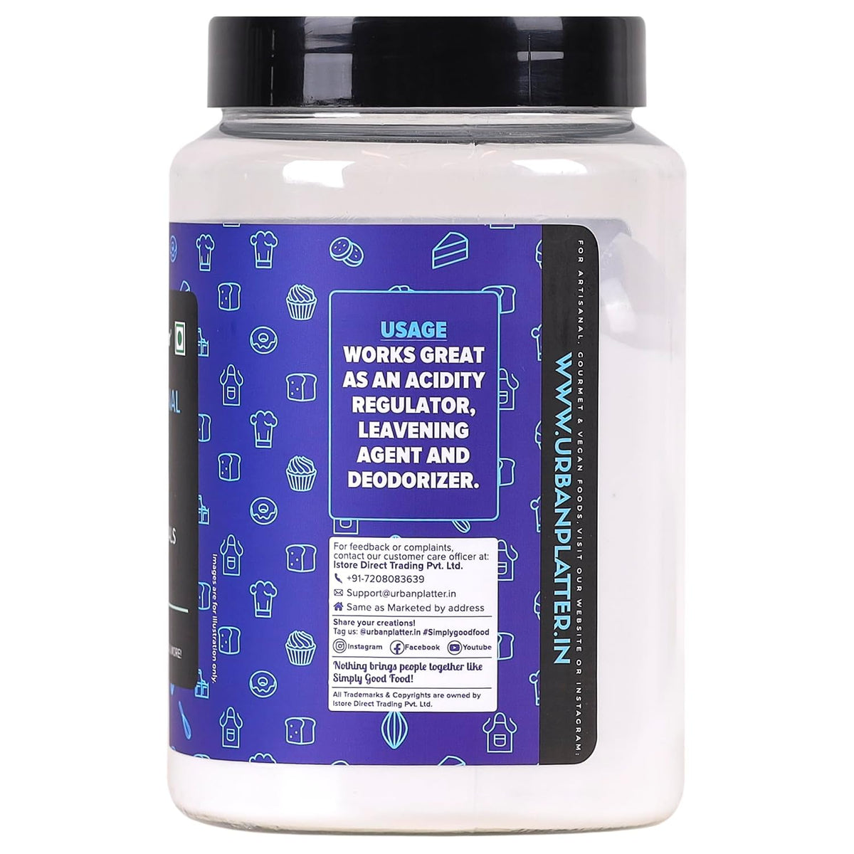 Urban Platter Baking Soda, 1kg (Baking & Cooking Essential, Food-Grade Sodium Bicarbonate, Multi-Use Kitchen & Household Cleaner, Deodorizer)