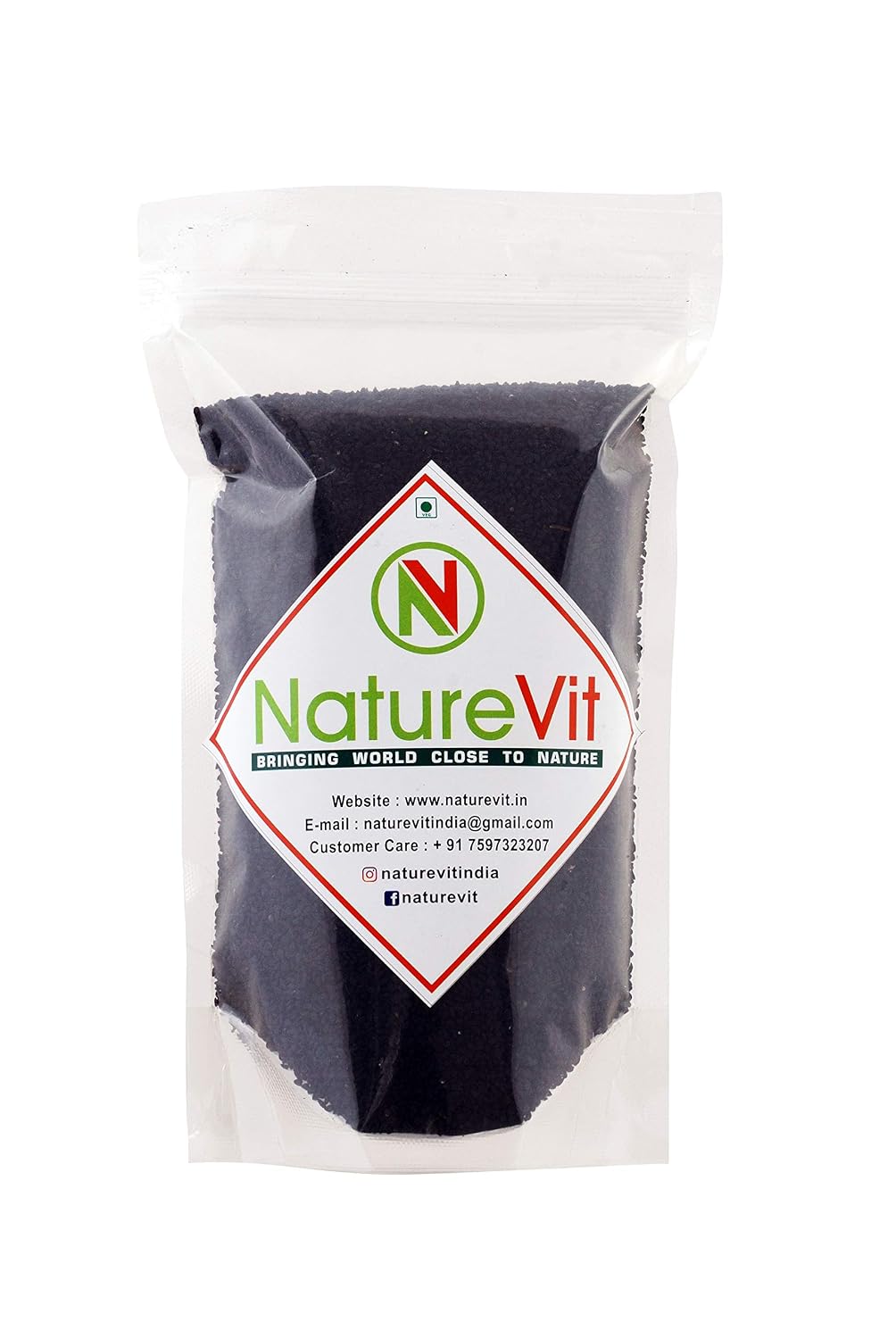 NatureVit Kalonji Seeds 400 Gram | Nigella Seeds for Cooking & Hair Growth | Indian Superfood | Adds Flavour to Breads & Curries | 100% Natural & Pure