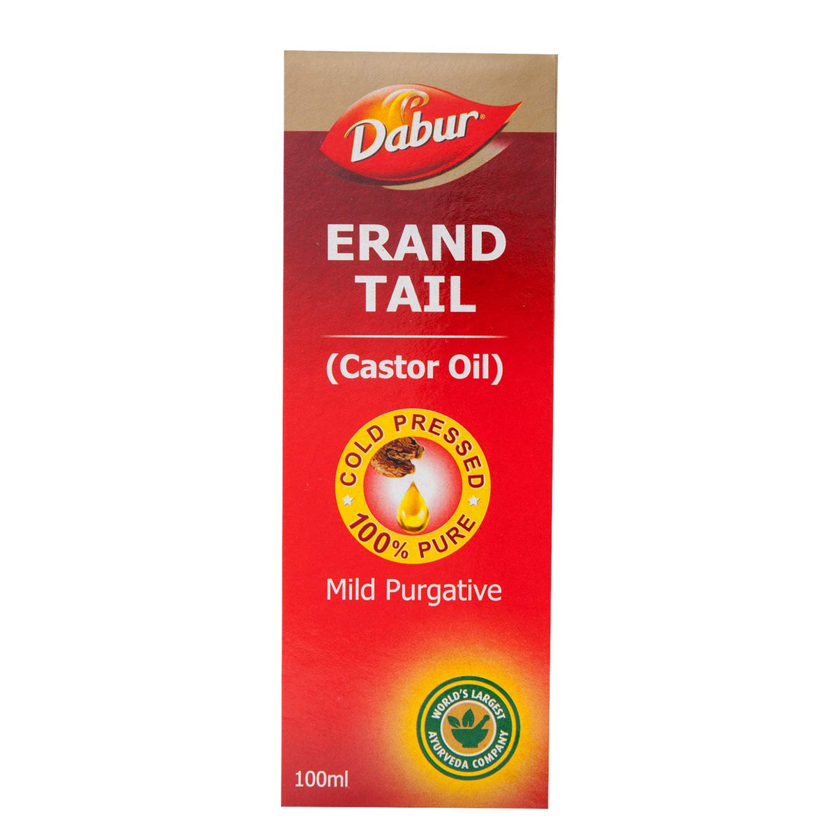 Dabur Erand Tail Pure Cold Pressed Castor Oil Provides Effective Relief From Constipation - 100 Ml