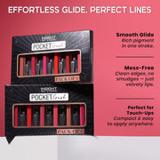 INSIGHT Pocket Crush (Pack of 6) - Set A | Velvety Matte finish | All Day Comfort | Pocket Friendly | Infused with Vitamin E & Squalane - 9.6 g