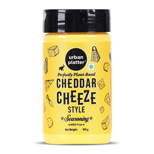 Urban Platter Cheddar Cheese Style Seasoning, 100g (Perfectly Plant-based | Ideal for Pop Corn, Fries, Pasta, and more)