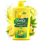 Dabur Vatika Naturals Anti Dandruff Shampoo - 640 ml | 7 Natural Herb Extracts | Contains Lemon, Methi & Tea Tree Oil | Exfoliates Flaky Scalp for Dandruff-Free Hair | Everyday Shampoo for Women & Men
