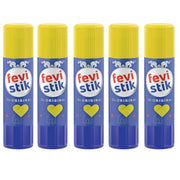 Pidilite Fevistik Glue Stick 25g, Pack of 5 | Multi-Purpose Glue Stick for School Projects, Art & Craft, DIY | Suitable for School & Office Activities | Easy to Use