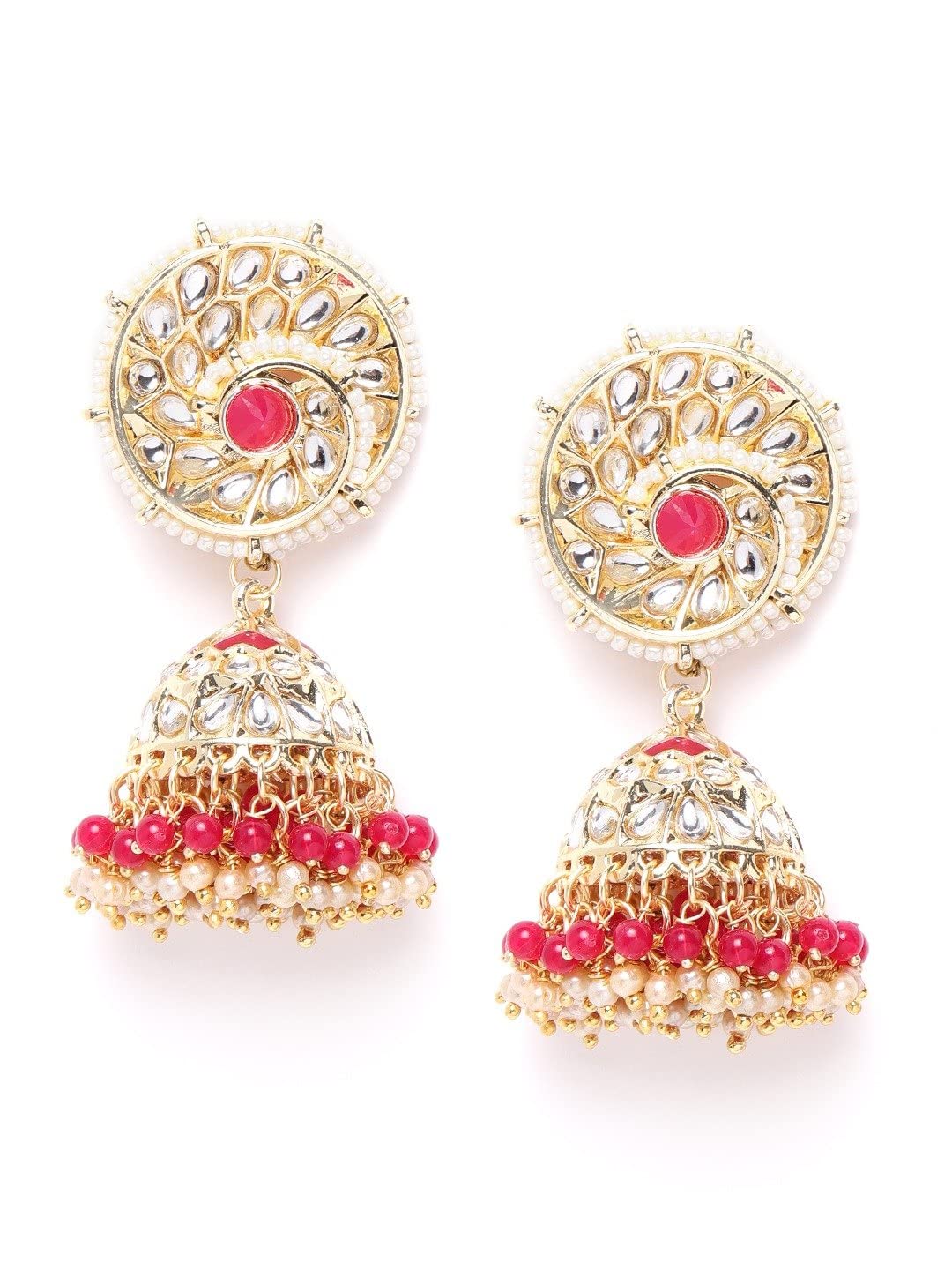 Priyaasi Kundan and Ruby Studded Earrings