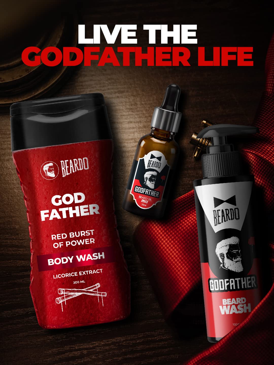 Beardo Godfather Body Wash for Men, 200ml | Powerful and Energising Bodywash for Men | Luxurious Lather and Refreshing Shower Gel | Goodness of Licorice Extract for Long Lasting Fragrance (Pack of 2)