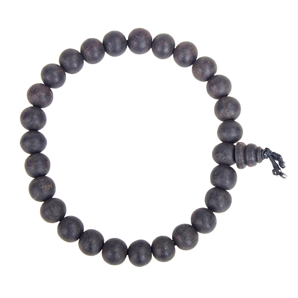Aalayam Selveer Natural Unpolished Karungali Bracelets Original for Men & Women (Bead Size 8 mm) (Black)