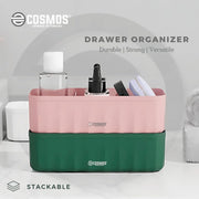 E-COSMOS Drawer Organizers for Undergarments, Socks, Bras, Ties, Scarves, Wardrobe Storage Box Kitchen Tools (Pack Of 4)