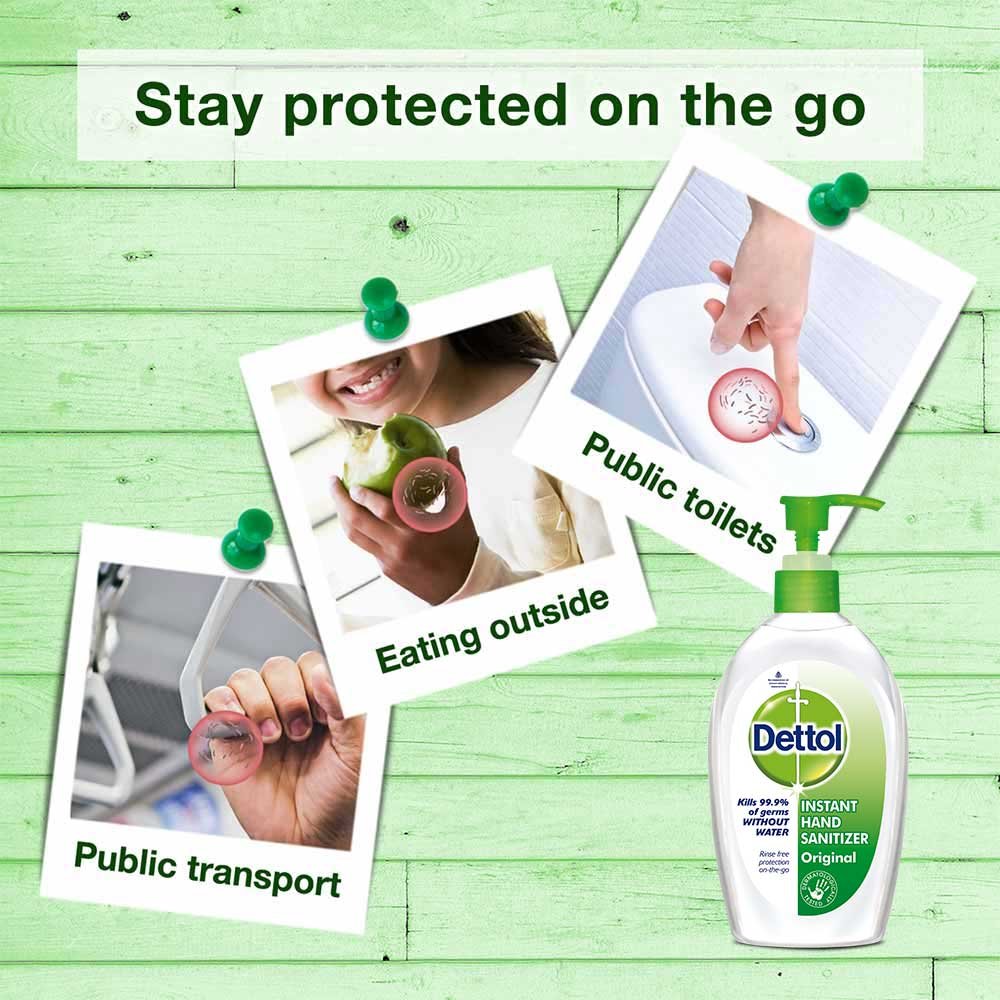 Dettol Original Germ Protection Alcohol based Hand Sanitizer Pump, 200ml