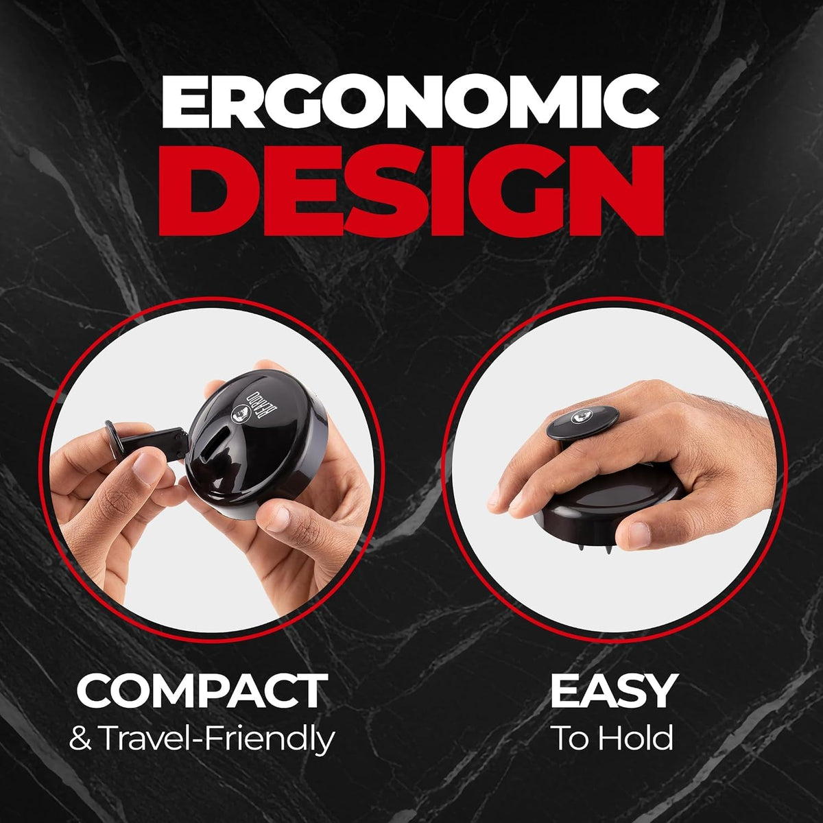 Beardo Hair Growth & Scalp Care Combo: Dermaroller & Scalp Massager | Stimulates Hair Follicles & Improves Blood Circulation | For Thicker, Healthier Hair (Set of 2)