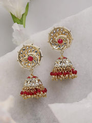 Priyaasi Kundan and Ruby Studded Earrings