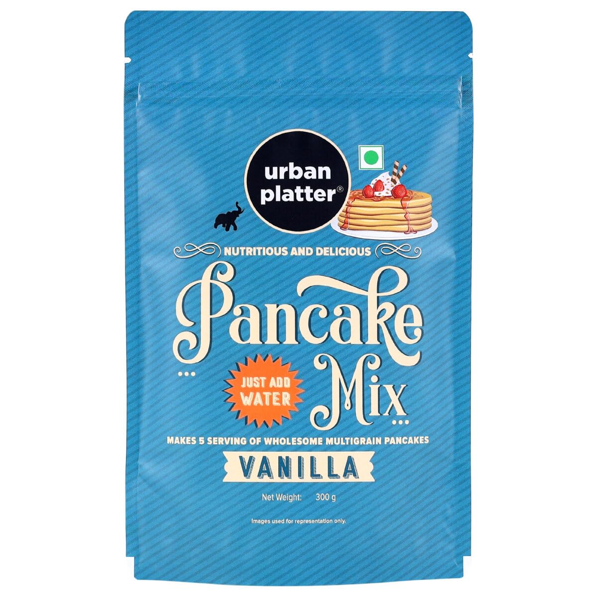 Urban Platter Vanilla Pancake Mix, 300g (Refined Flour Free | Instant Mix | Breakfast Essential)