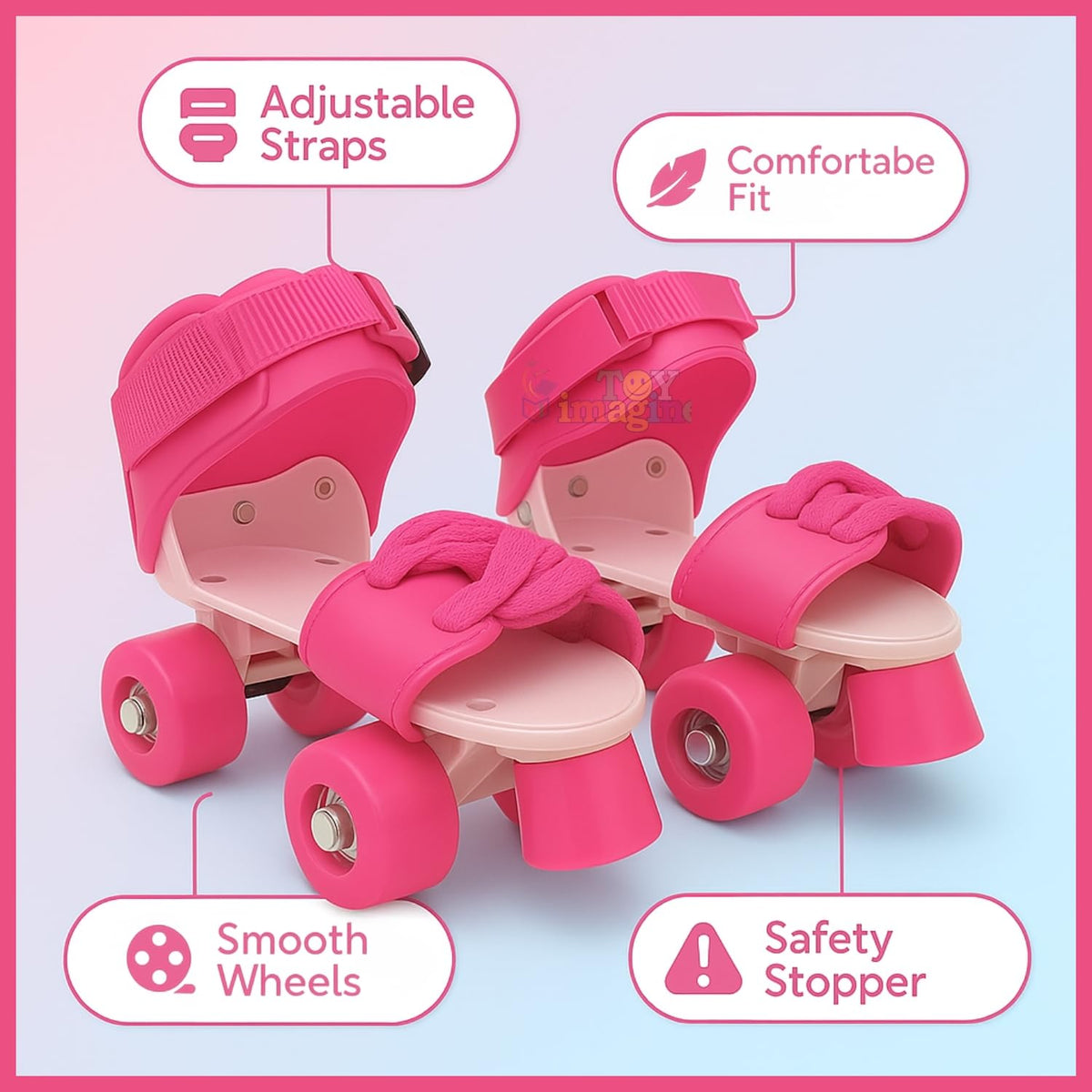 Toy Imagine Adjustable Inline Roller Skates for Kids Girls