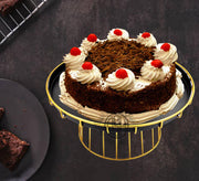 DSH Cake Stand for Cupcake Display Stand Multipurpose Round Dessert Stand for Birthday and Wedding Party (Black, Small)