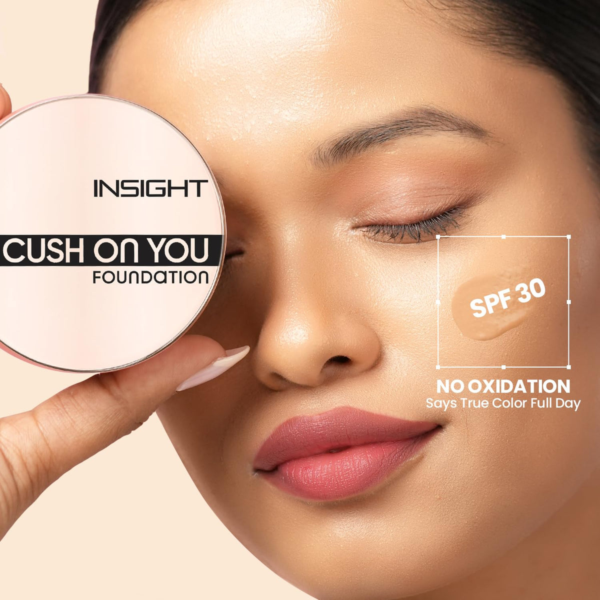 INSIGHT Cosmetics Cush On You Foundation Mocha Glow | Lightweight Liquid Foundation for Smooth Natural Finish | Buildable Coverage Makeup Base for Everyday Use | Long Lasting Face Makeup-20g