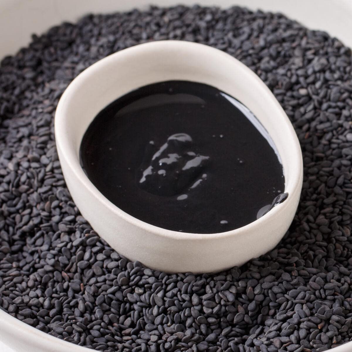 Urban Platter Black Tahini Paste, 500G (100% Pure Hulled Ground Black Sesame|Seed Butter|Pate De Sesame|Tahina|Add to Baked Goods, Dips & Hummus, Salad Dressings, Desserts, Granola Bars, Etc)