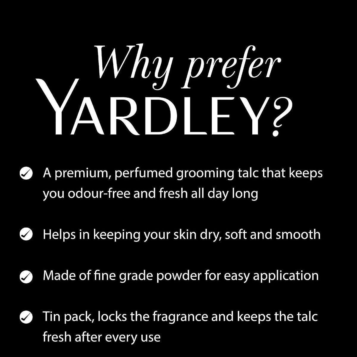 Yardley London Gold Deodorizing Talc for Men, 100g