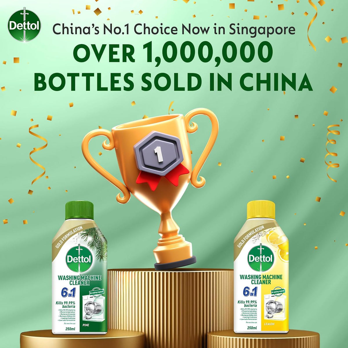 Dettol Washing Machine Cleaner 250ml Pine
