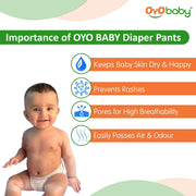 OYO BABY Pant Style Baby Diapers, Pack of 1 - X-Large (XL), 36Count, for Babies 12-17kg, with Aloe Vera Lotion for Rash Protection & Up to 12 Hours Protection