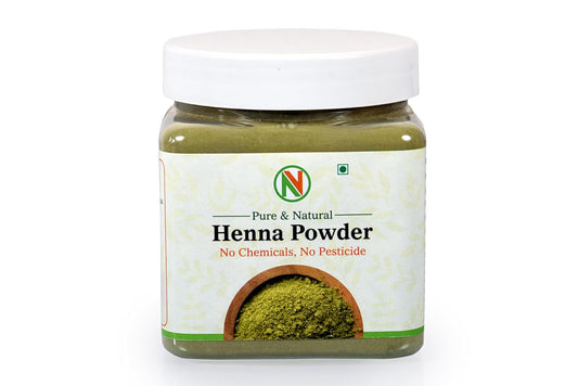 NatureVit Natural Henna Powder for Hair Colour and Growth, 250g [Jar Pack]