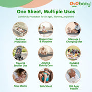 OYO BABY Large Waterproof Baby Dry Sheet 140×100 cm | Extra Absorbent Mattress Protector | Breathable, Soft, Anti-Pilling Fleece | Reusable Lightweight Baby Bed Mat for 0-10 Years - Maroon