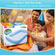 Toy Imagine 5.5 Feet Rectangular Inflatable Pool for Kids Full-Sized Bathing Tub for Boys & Girls 1–7 Years Indoor Outdoor Use Garden, Summer Party Pools (Blue, Pump Not Included) Limited