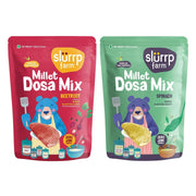 Slurrp Farm Millet Dosa Instant Mix, Supergrains Spinach And Beetroot, Natural And Healthy Food, 150g (Pack Of 2)