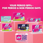 Sofy AntiBacteria XL+ - 323mm | 44 Countpads |For Women Sanitary Pads | Keep Skin Dry | 6 Layer Deep Absorption | Herbal Sheild | Hygiene & Herbs