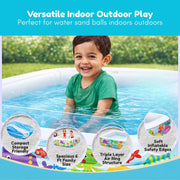 Toy Imagine Kids Tm 6 Ft Big PVC Swimming Pool Play Centre Swim Center Clearview Aquarium Inflatable Pool.Holi