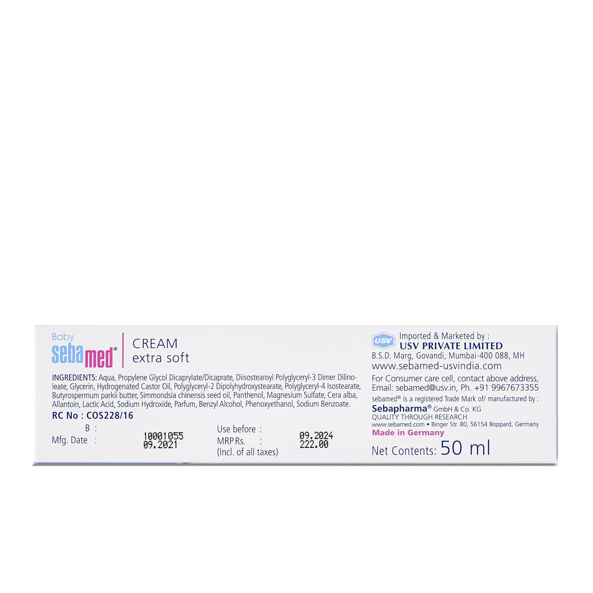 Sebamed Baby Cream Extra Soft|pH 5.5|Ideal for Dry Skin|50 ml (Pack of 3)
