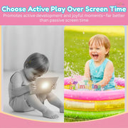 Toy Imagine Baby Bath Tub 0–3 Years | 2 Feet Round Pool 34" X 10" Sunset Glow | Soft Inflatable Baby/Kids Tub | Home & Outdoor Swimming Pool for Kids 1-5 Years, Multicolor