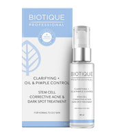 Biotique Professional Clarifying + Oil & Pimple Control Stem Cell Corrective Acne & Dark Spot Treatment Serum 30ml
