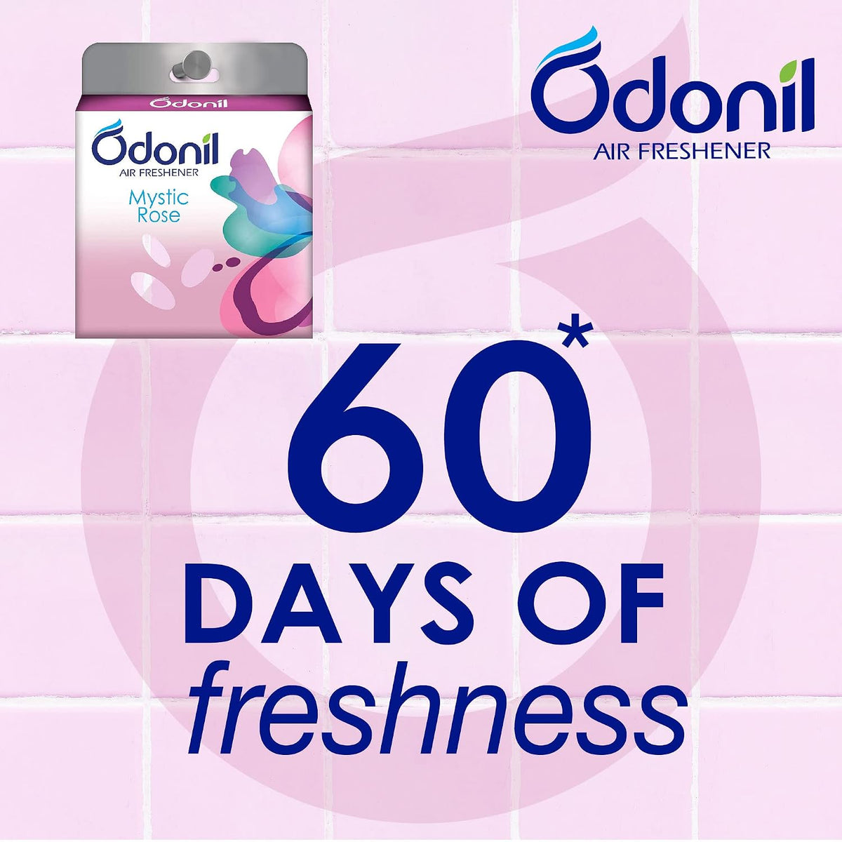 Odonil Bathroom Air Freshener Blocks 400g (100g*4) | Mixed Fragrances: Jamine, Lavender, Orchid, Rose| Long Lasting Fragrance