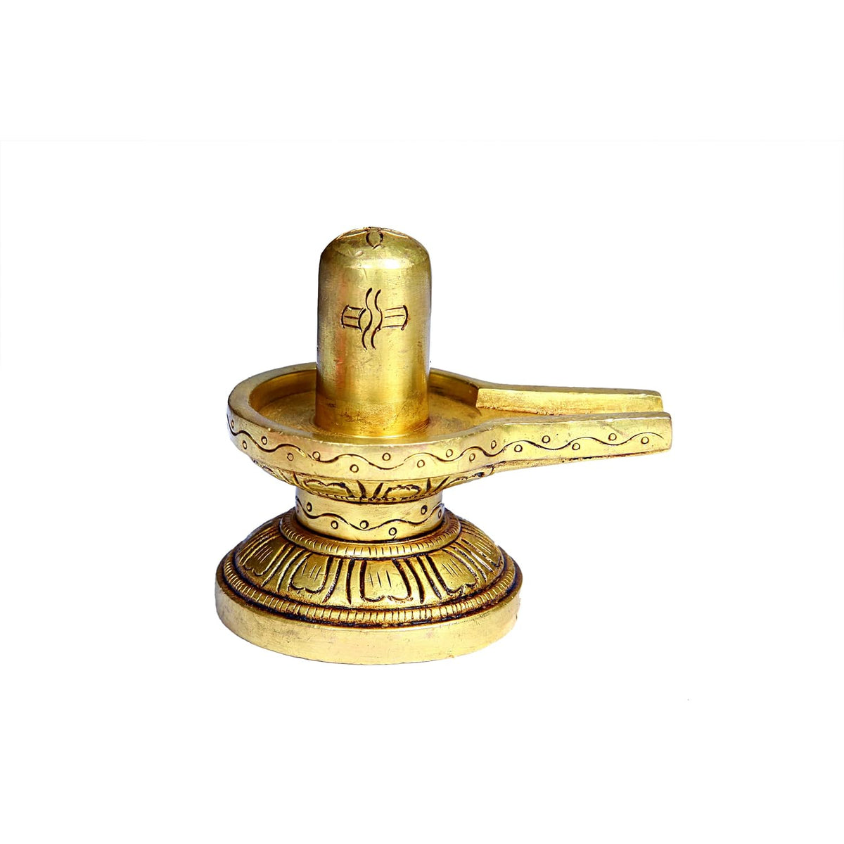 Aalayam Selveer Shivling Brass for Pooja | Sivalingam Mini | Mini Brass Shiva Lingam for Puja 5 CM Height, 175g Gold Colour 1 No