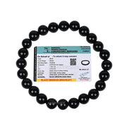 ASTRODIDI Natural Certified Black Obsidian Stone Bracelet for Men and Women | Help to Protection against Negative Energy, Enhances Mental Clarity and Focus, Supports Grounding and Stability