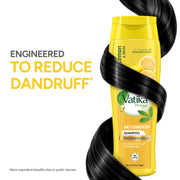Dabur Vatika Naturals Anti Dandruff Shampoo - 640 ml | 7 Natural Herb Extracts | Contains Lemon, Methi & Tea Tree Oil | Exfoliates Flaky Scalp for Dandruff-Free Hair | Everyday Shampoo for Women & Men