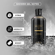 Bella Vita Luxury CEO Man & Skai Aquatic Body Wash Refreshing Shower Gel for Deep Cleansing, Hydrating & Moisturising Skin with Aloe Vera, 250 ml Each